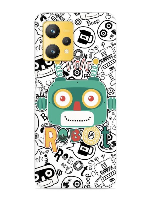 Robot Modern Seamless Pattern Snap Case for Realme 9 (4G) Zapvi