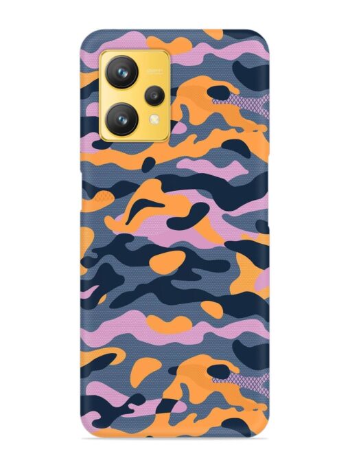 Camouflage Army Military English Orange Art Snap Case for Realme 9 (4G) Zapvi