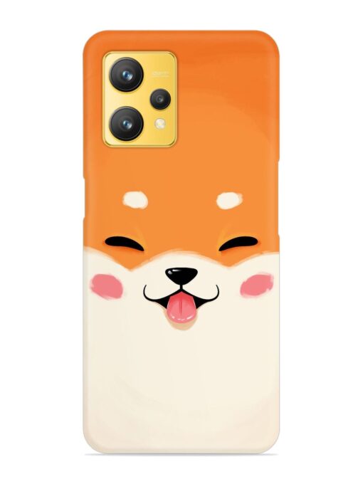 Cute Dog Face Vector Snap Case for Realme 9 (4G) Zapvi