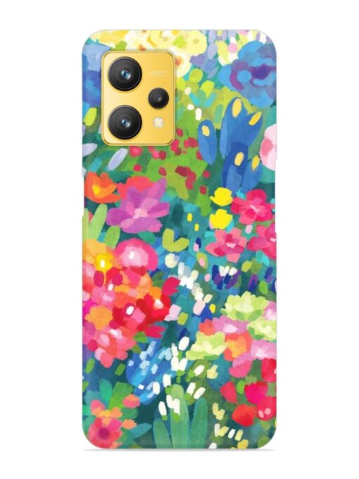 Watercolor Flower Art Snap Case for Realme 9 (4G)