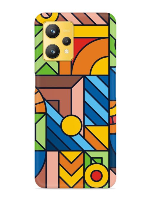 Colorful Geometric Snap Case for Realme 9 (4G) Zapvi