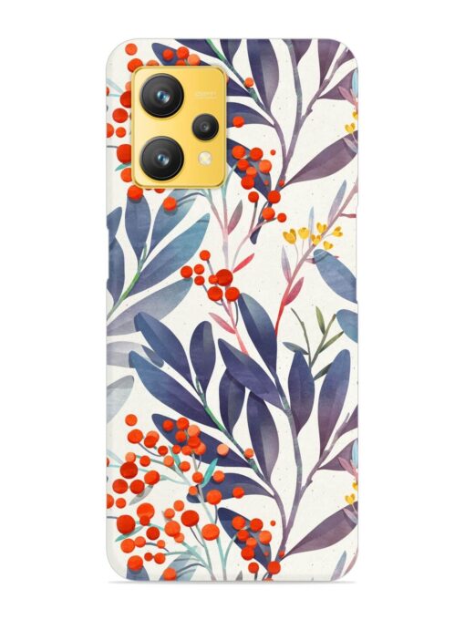 Seamless Floral Pattern Snap Case for Realme 9 (4G)