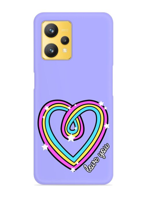 Colorful Rainbow Heart Snap Case for Realme 9 (4G)