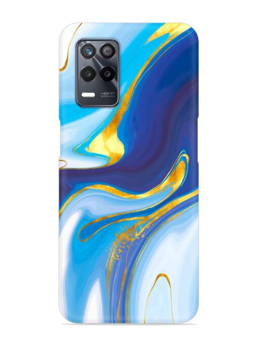 Watercolor Background With Golden Foil Snap Case for Realme 9 (5G) Zapvi