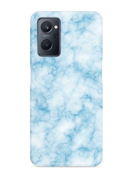 Blue White Natural Marble Snap Case for Realme 9I (4G)