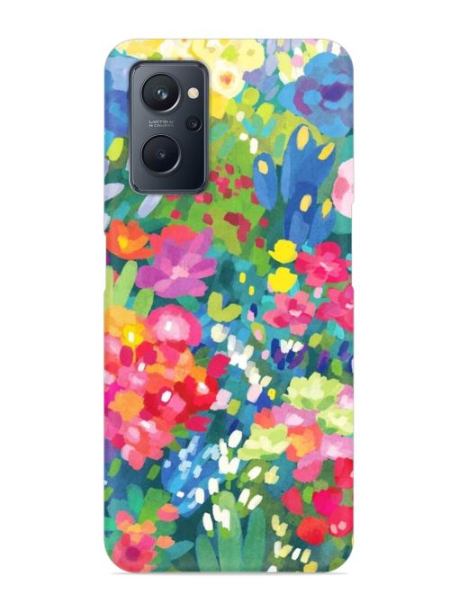 Watercolor Flower Art Snap Case for Realme 9I (4G) Zapvi