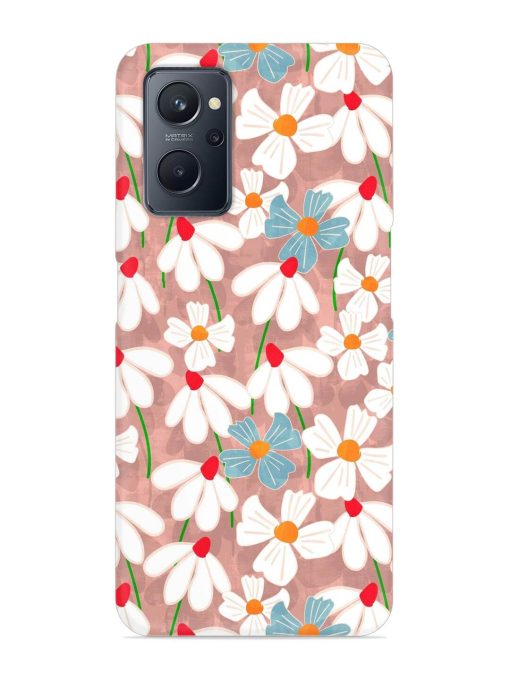 Abstract Petal Flowers Snap Case for Realme 9I (4G) Zapvi