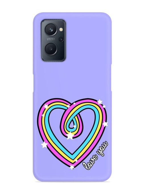 Colorful Rainbow Heart Snap Case for Realme 9I (4G)