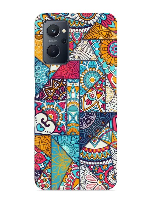 Patchwork Pattern Vintage Snap Case for Realme 9I (4G)