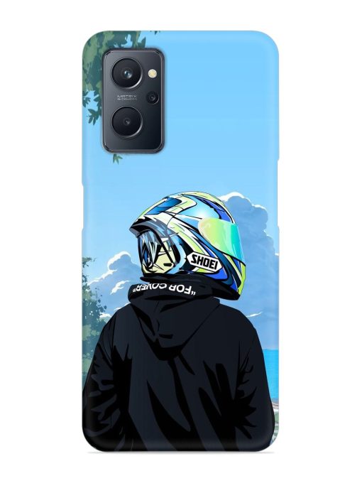 Rider With Helmet Snap Case for Realme 9I (4G) Zapvi