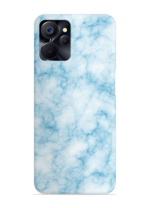 Blue White Natural Marble Snap Case for Realme 9I (5G)