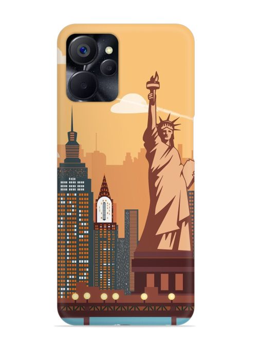 New York Statue Of Liberty Architectural Scenery Snap Case for Realme 9I (5G) Zapvi