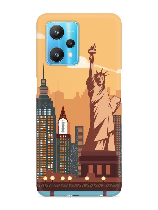 New York Statue Of Liberty Architectural Scenery Snap Case for Realme 9 Pro (5G) Zapvi