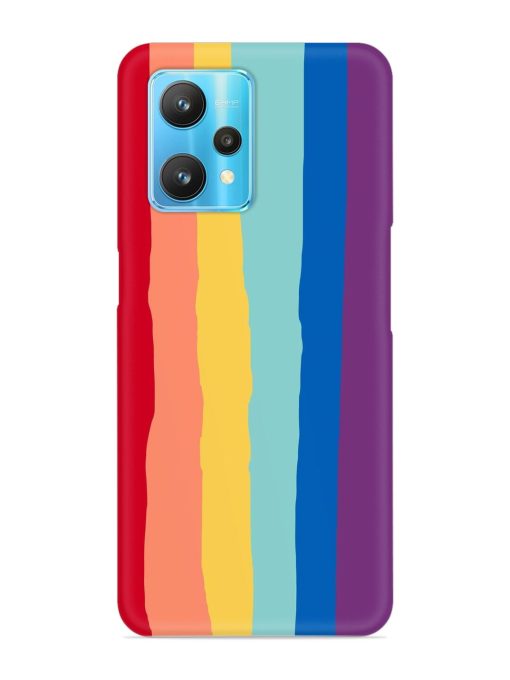 Rainbow Genuine Liquid Snap Case for Realme 9 Pro (5G) Zapvi