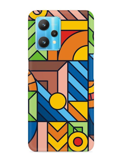 Colorful Geometric Snap Case for Realme 9 Pro (5G) Zapvi