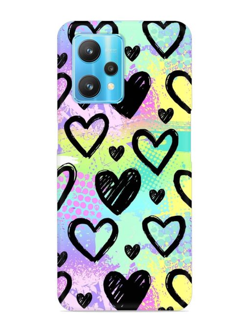 Bright Pattern Hearts Snap Case for Realme 9 Pro (5G) Zapvi