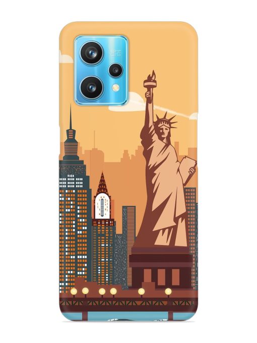 New York Statue Of Liberty Architectural Scenery Snap Case for Realme 9 Pro Plus (5G)