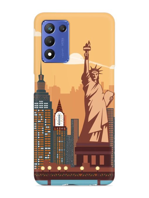 New York Statue Of Liberty Architectural Scenery Snap Case for Realme 9 Se (5G) Zapvi