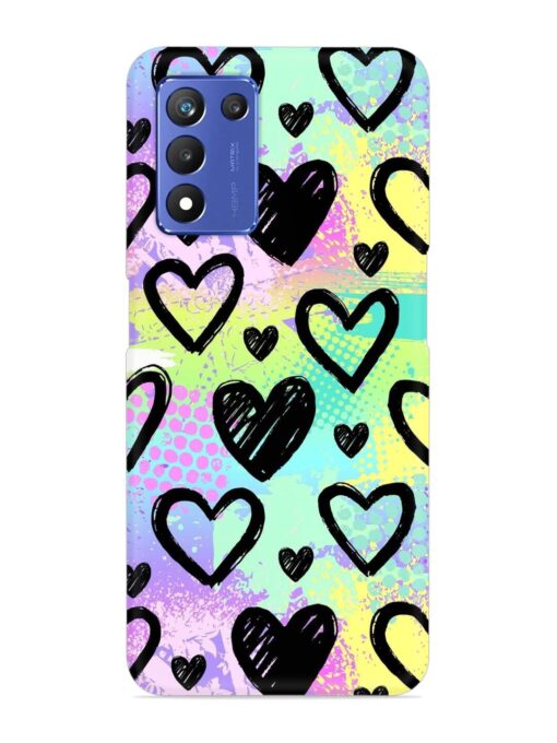 Bright Pattern Hearts Snap Case for Realme 9 Se (5G)