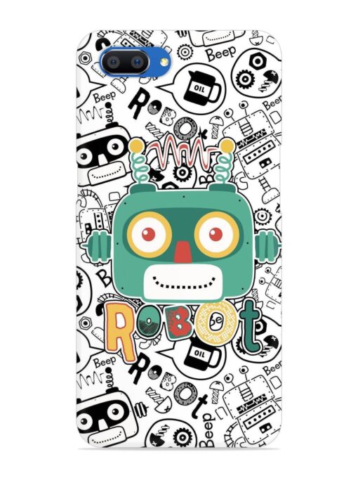 Robot Modern Seamless Pattern Snap Case for Realme C1 Zapvi