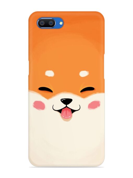 Cute Dog Face Vector Snap Case for Realme C1 Zapvi