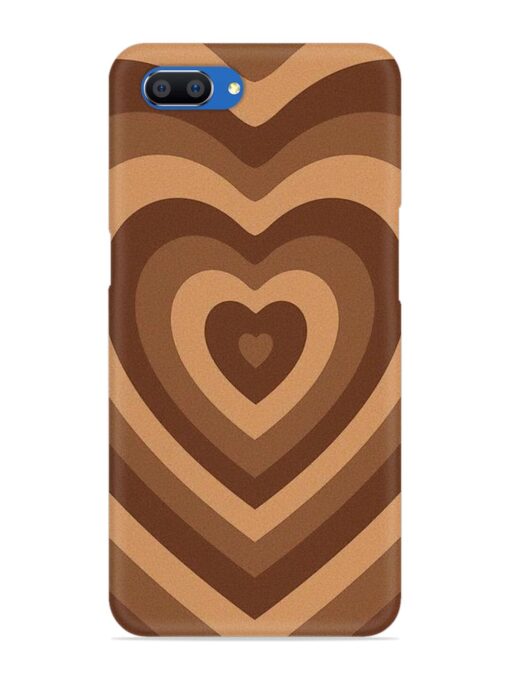 Brown Heart Snap Case for Realme C1