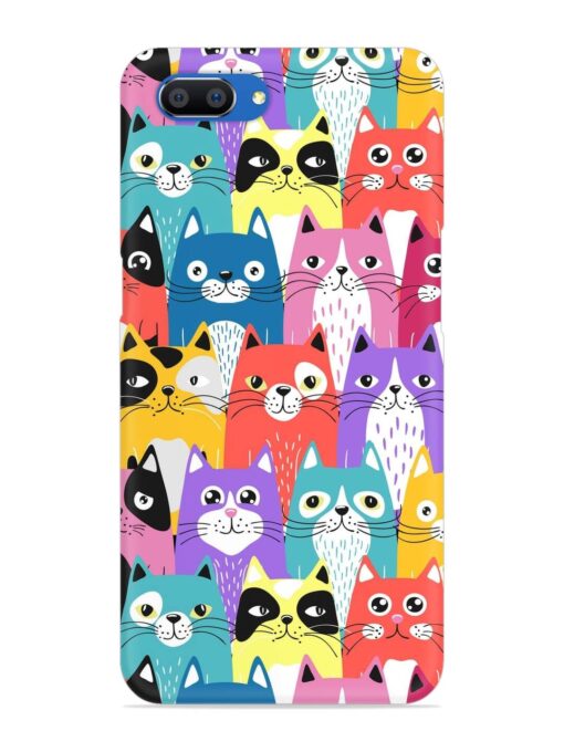 Funny Cartoon Cats Snap Case for Realme C1 Zapvi