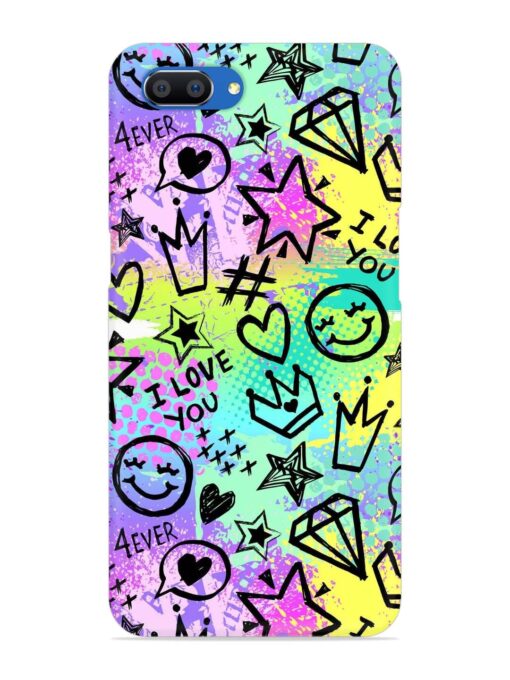 Bright Seamless Pattern Snap Case for Realme C1 Zapvi