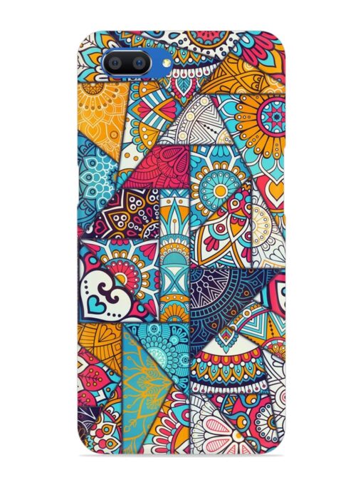 Patchwork Pattern Vintage Snap Case for Realme C1