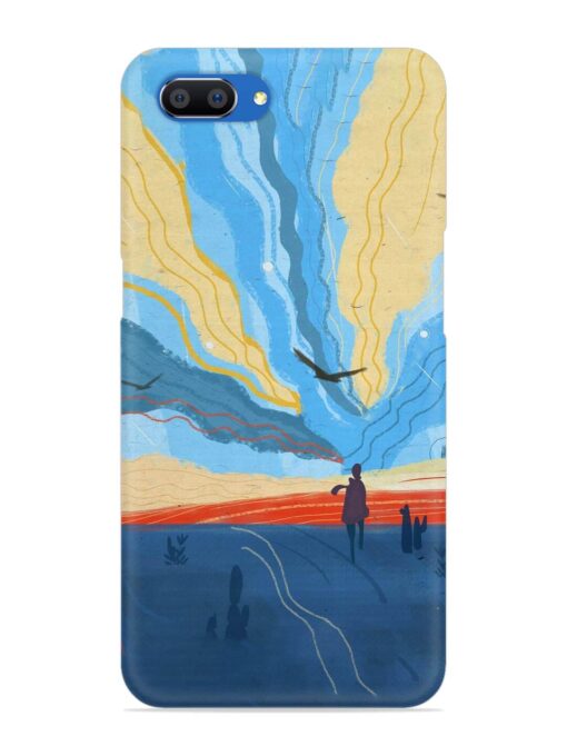 Minimal Abstract Landscape Snap Case for Realme C1 Zapvi