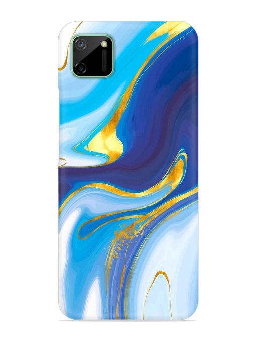 Watercolor Background With Golden Foil Snap Case for Realme C11 (2020)