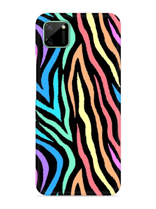 Colorful Abstract Zebra Snap Case for Realme C11 (2020) Zapvi