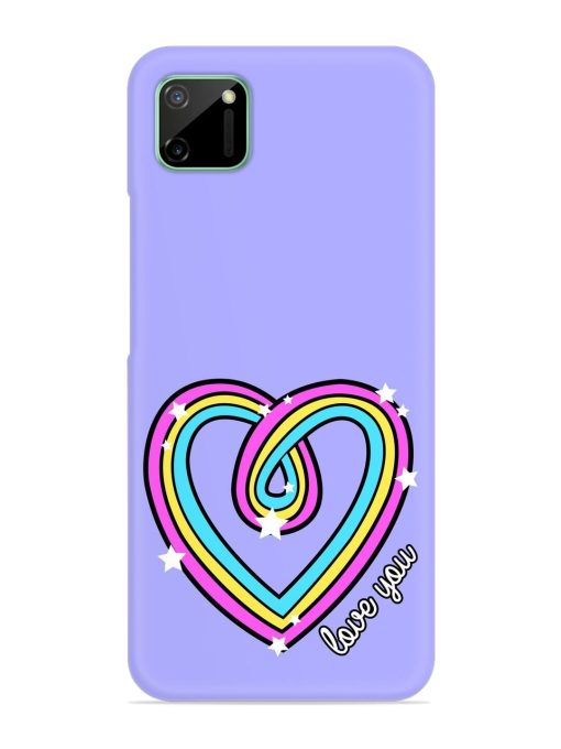 Colorful Rainbow Heart Snap Case for Realme C11 (2020)