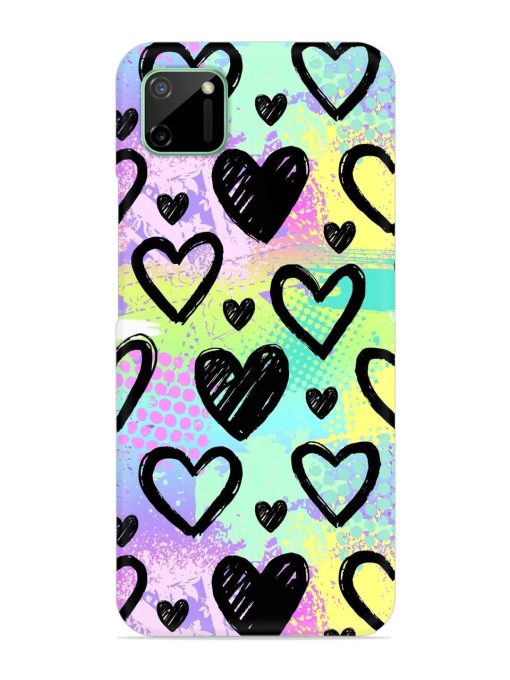 Bright Pattern Hearts Snap Case for Realme C11 (2020)