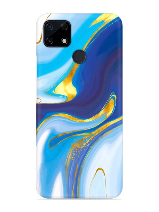 Watercolor Background With Golden Foil Snap Case for Realme C12 Zapvi