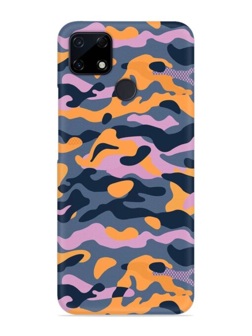 Camouflage Army Military English Orange Art Snap Case for Realme C12 Zapvi