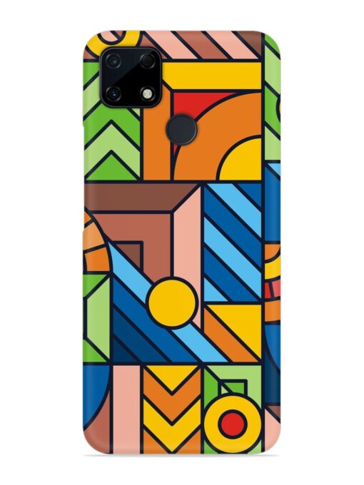 Colorful Geometric Snap Case for Realme C12 Zapvi