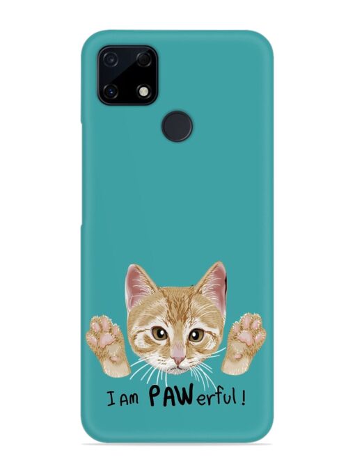 Typography Slogan Cat Snap Case for Realme C12 Zapvi