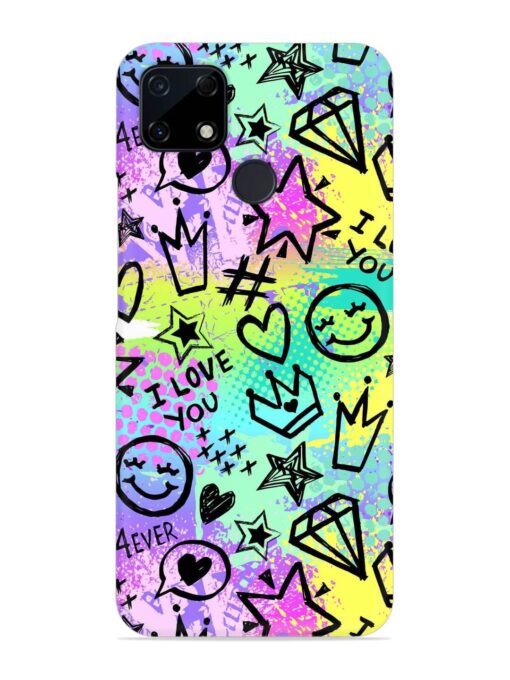 Bright Seamless Pattern Snap Case for Realme C12 Zapvi