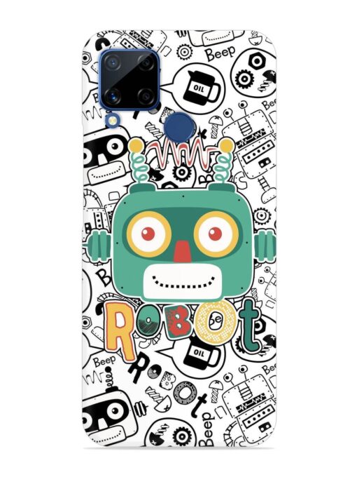 Robot Modern Seamless Pattern Snap Case for Realme C15 Zapvi