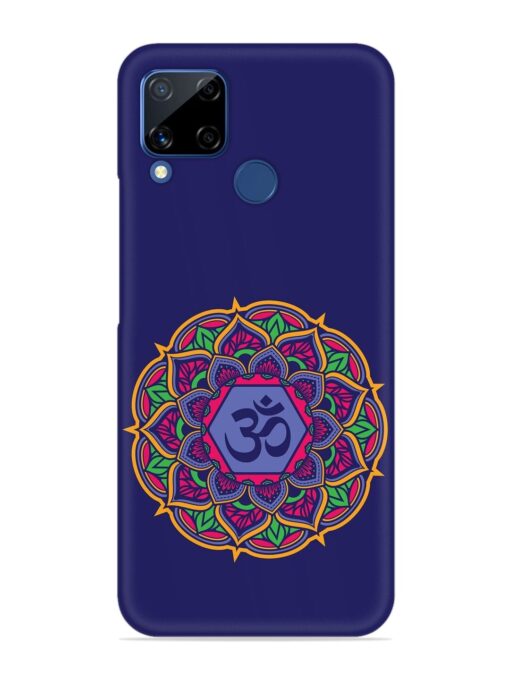 Om Mandala Art Blue Snap Case for Realme C15 Zapvi