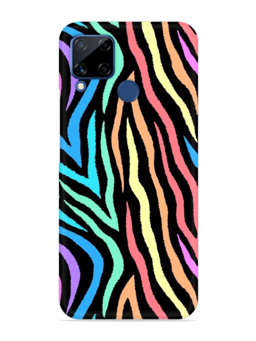 Colorful Abstract Zebra Snap Case for Realme C15 Zapvi