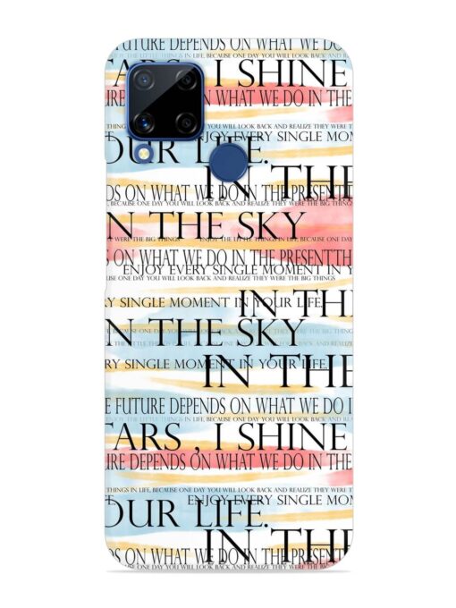 Seamless Slogans Pattern Snap Case for Realme C15 Zapvi