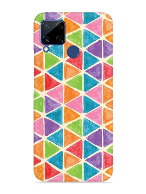 Seamless Colorful Isometric Snap Case for Realme C15 Zapvi