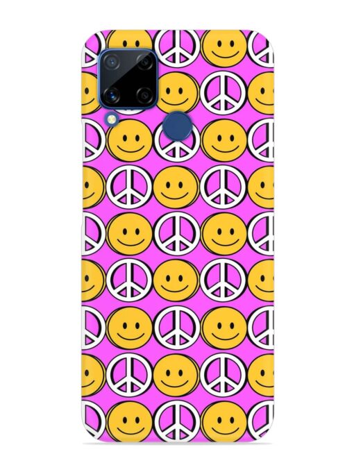 Smiley Face Peace Snap Case for Realme C15 Zapvi