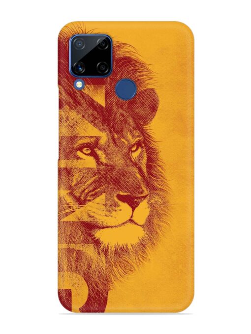 Gold Lion Crown Art Snap Case for Realme C15 Zapvi