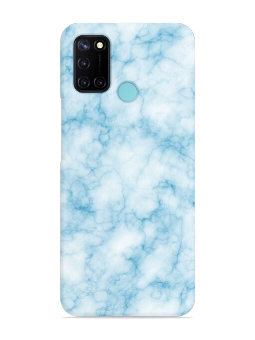 Blue White Natural Marble Snap Case for Realme C17