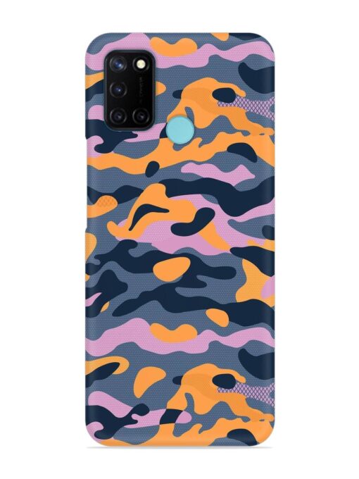 Camouflage Army Military English Orange Art Snap Case for Realme C17 Zapvi