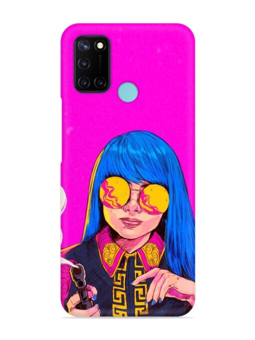 Aesthetic Anime Girl Snap Case for Realme C17