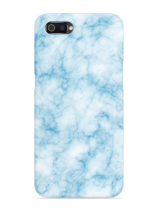 Blue White Natural Marble Snap Case for Realme C2